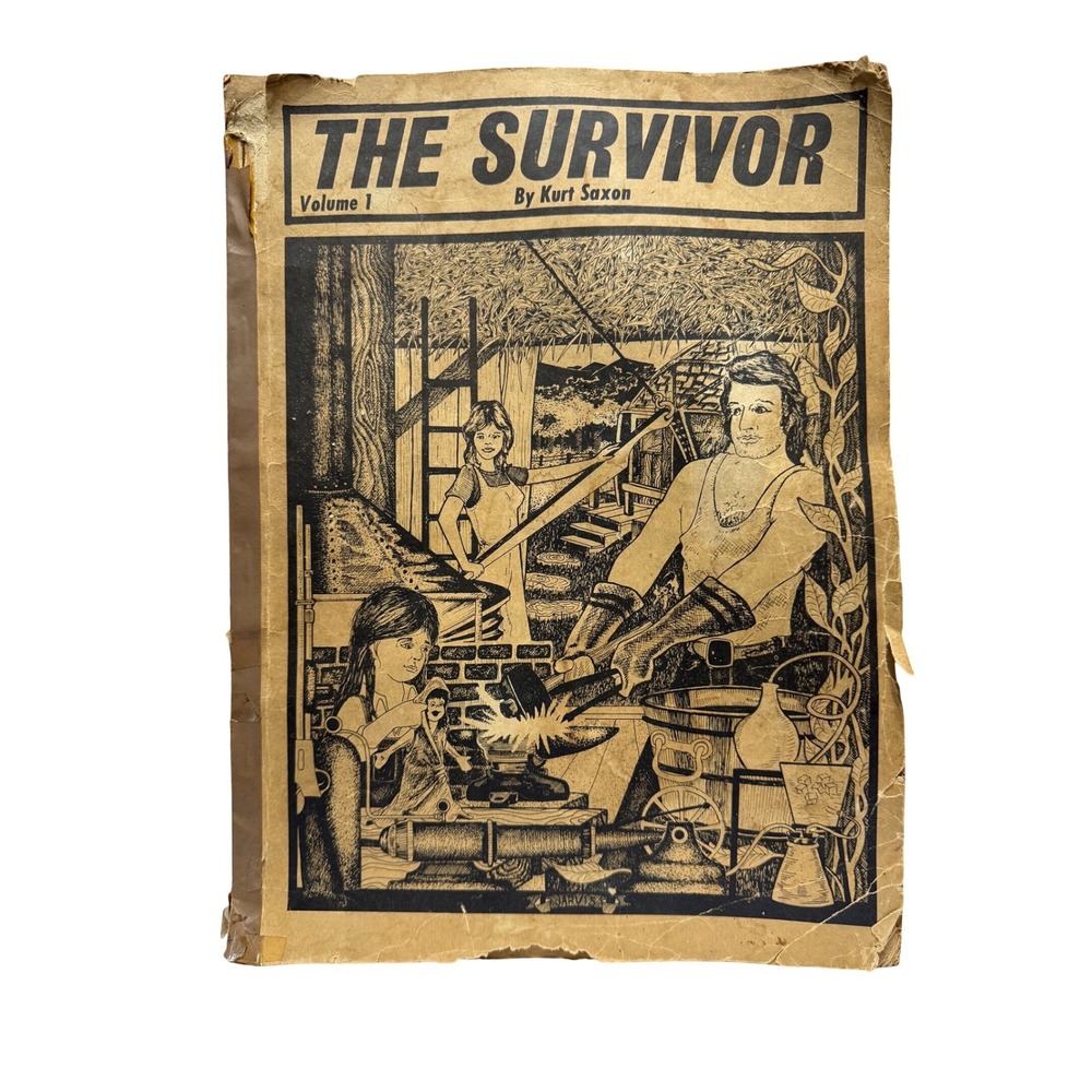 The Survivor Volume 1 Kurt Saxon 1976 Survivalist DIY Homesteading Guide Vintage